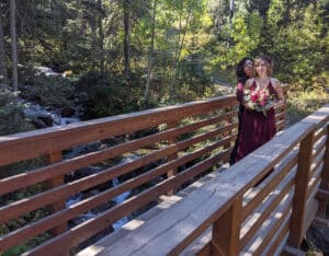 An elopement at the Midway Bridge at Taos Ski Valley