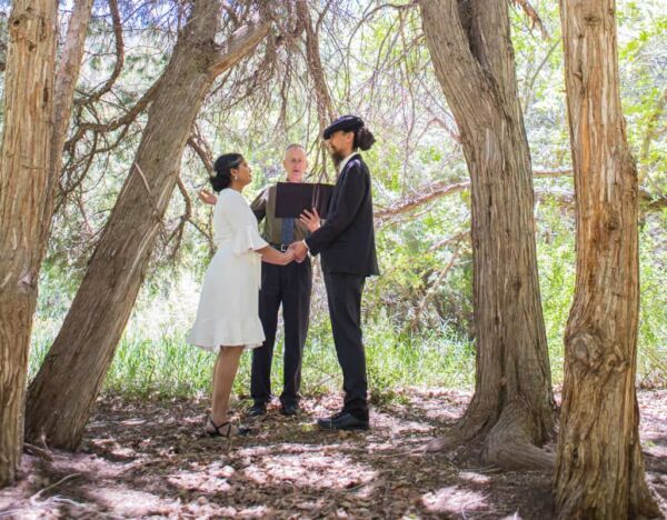 Streamside elopement at El Nogal Campground