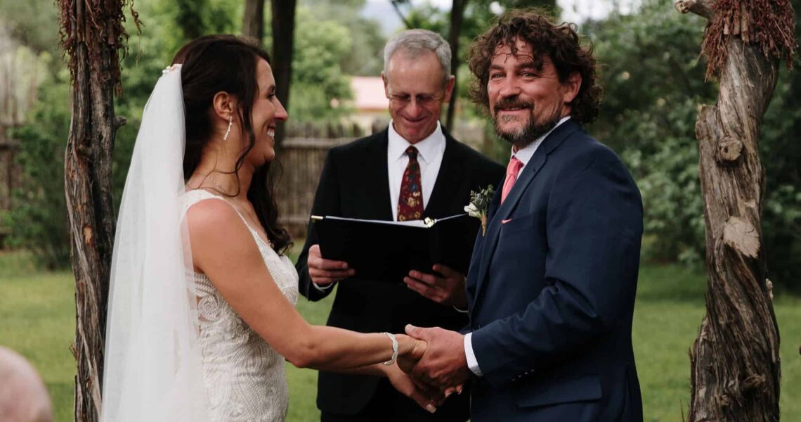 Taos Art Museum outdoor wedding