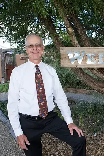 Dan Jones, wedding officiant at his venue SpiriTaos Gardens