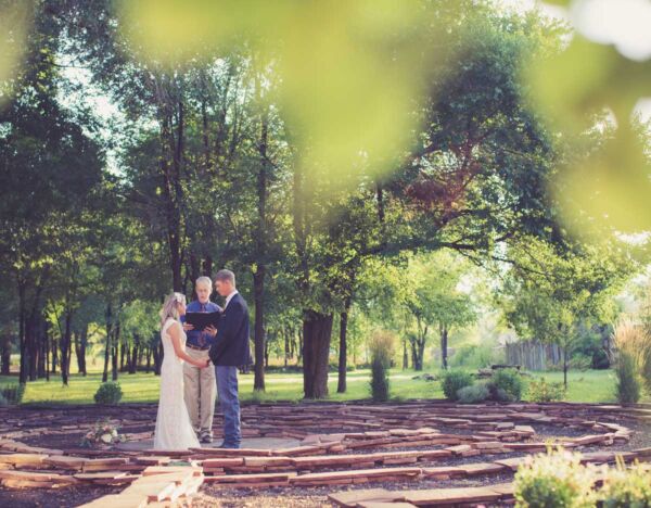 A labyrinth wedding at Adobe Pines Inn