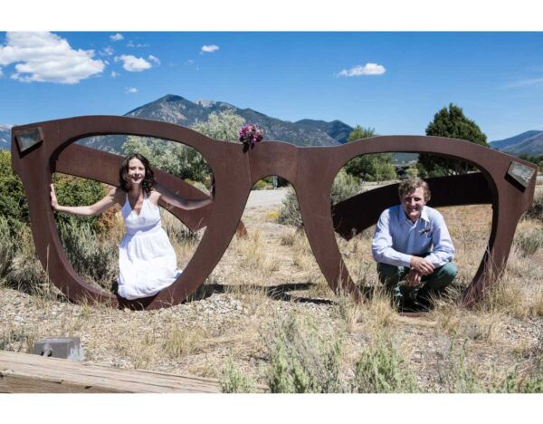 Unique wedding photo opportunity at the Bareiss Gallery