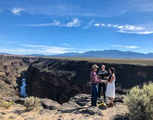Breathtaking views make great wedding photos at the Rio Grande Gorge overlook