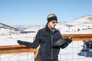 Officiating a winter wedding in Taos