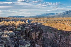On the edge of the Rio Grande gorge by the famous gorge bridge